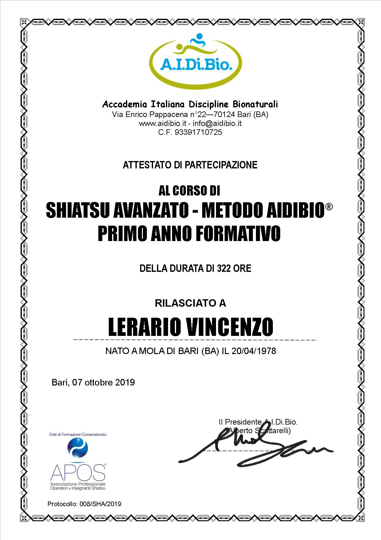 008 SHA 2019 Lerario